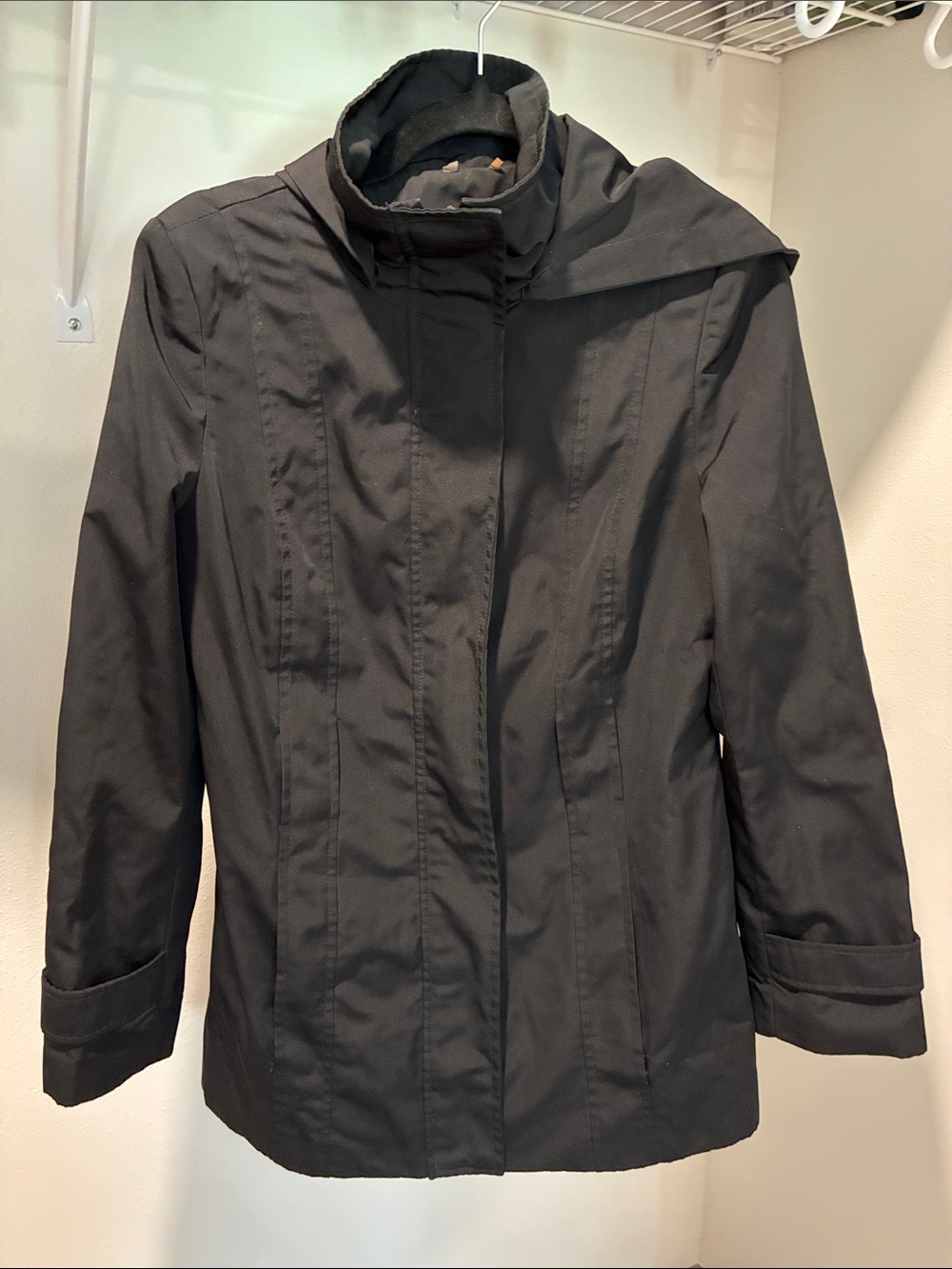 Calvin Klein Black Detachable Hood Jacket Large